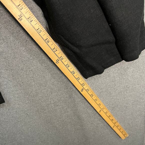 Susan Graver Petite Pure Easy Linen Utility Crop Pant Black, Petite XX-Small - Picture 5 of 11